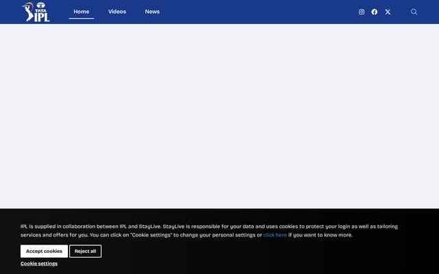 Screenshot of iplt20.com