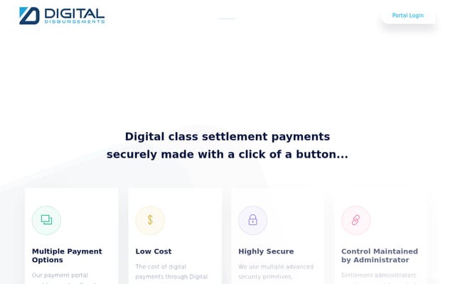 Screenshot of digitaldisbursements.com