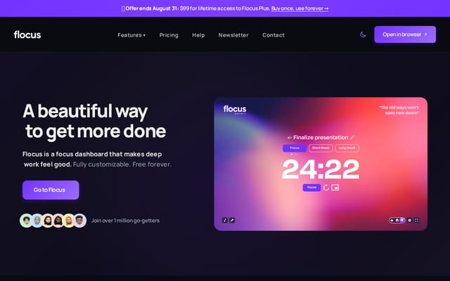 Screenshot of flocus.com