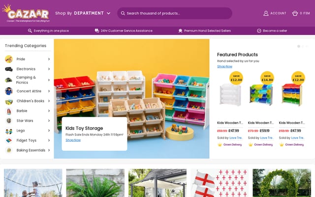Screenshot of cazaar.co.uk