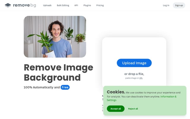 Screenshot of remove.bg