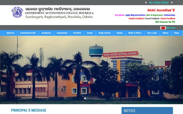 Screenshot of gacrkl.ac.in