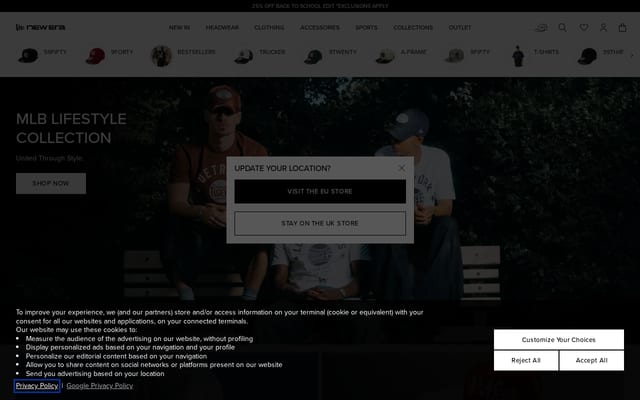Screenshot of neweracap.co.uk