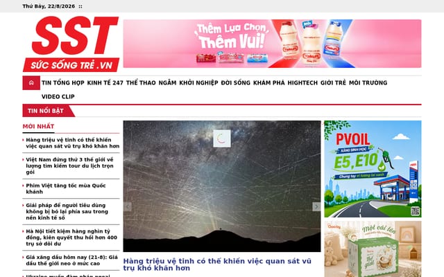 Screenshot of sucsongtre.vn