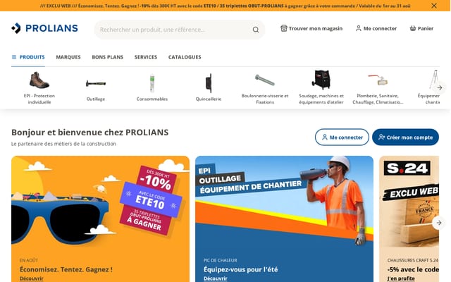 Screenshot of prolians.fr