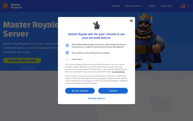 Screenshot of masterroyale.io