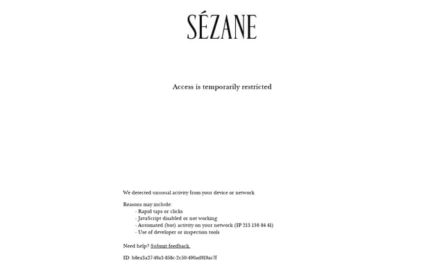 Screenshot of sezane.com