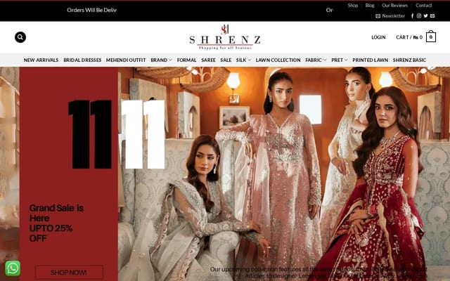 Screenshot of shrenz.com