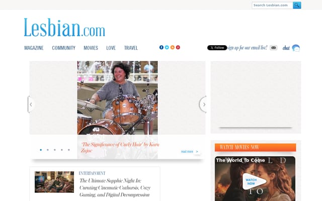 Screenshot of lesbian.com