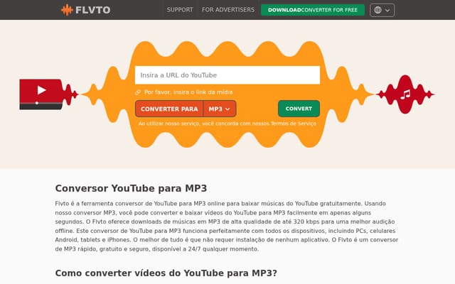 Screenshot of flvto.site