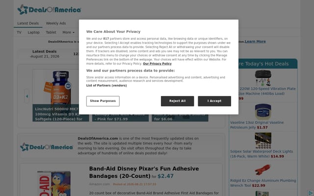 Screenshot of dealsofamerica.com