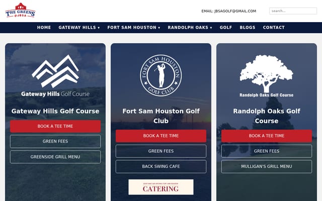 Screenshot of jbsagolf.com