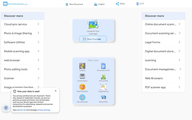 Screenshot of onlinecamscanner.com
