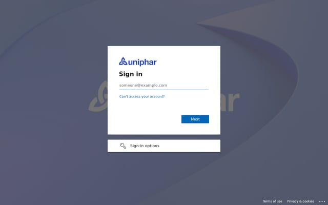 Screenshot of uniphargroup.sharepoint.com