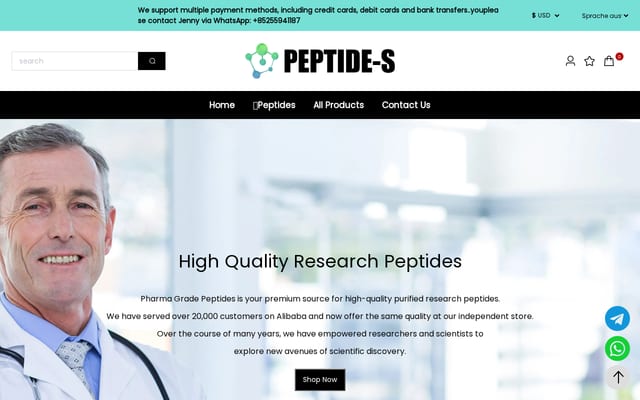 Screenshot of peptide-s.shop