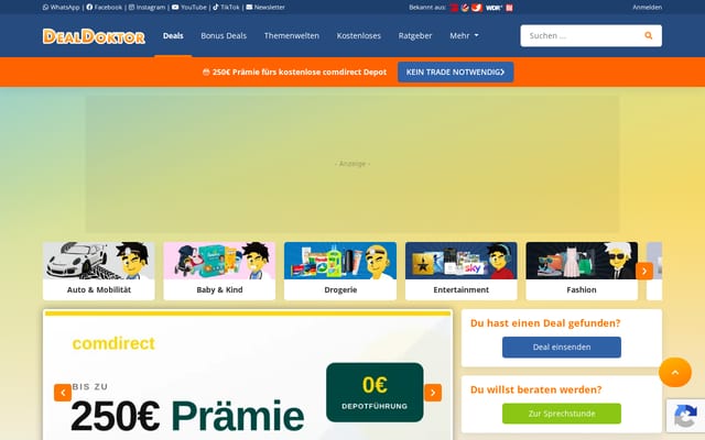 Screenshot of dealdoktor.de