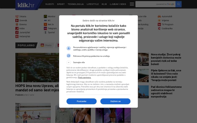 Screenshot of klik.hr
