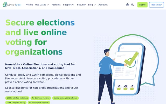 Screenshot of nemovote.com