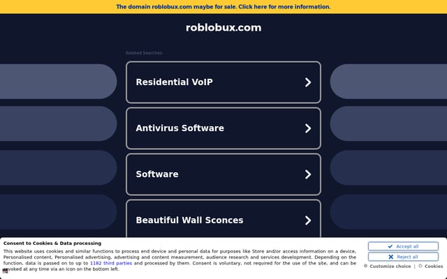 Screenshot of roblobux.com