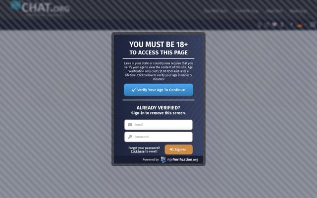 Screenshot of chat.org