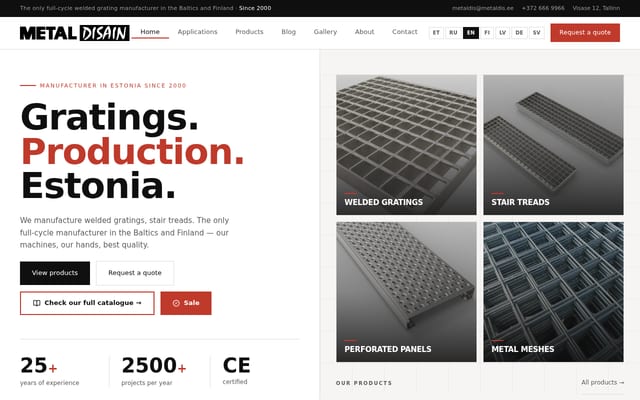 Screenshot of metaldis.ee