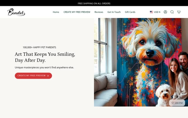 Screenshot of bondel.co