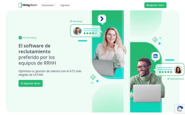 Screenshot of hiringroom.com