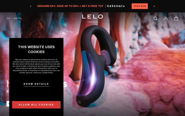 Screenshot of lelo.com