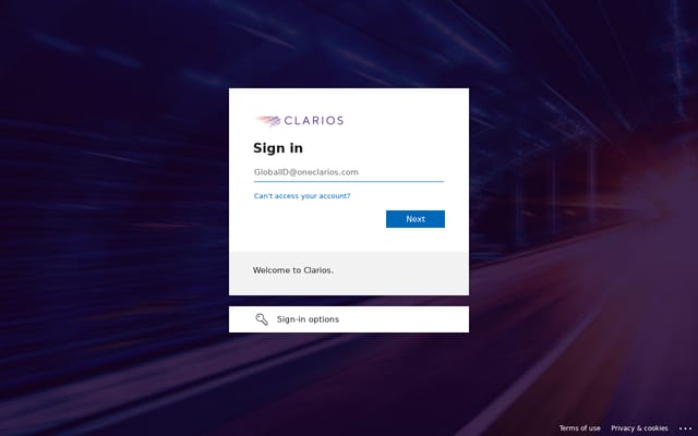 Screenshot of clarios.sharepoint.com