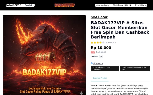 Screenshot of badak177vip.online