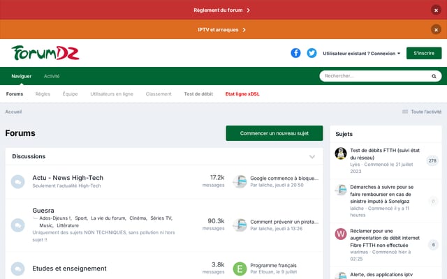 Screenshot of forumdz.com