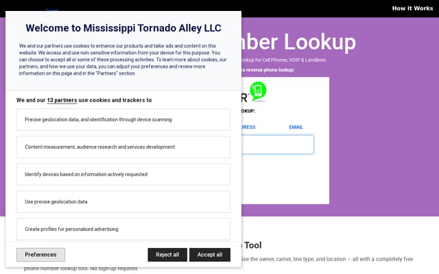 Screenshot of spydialer.com