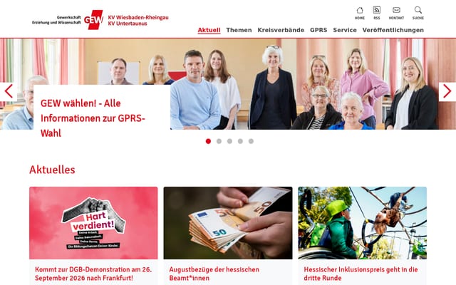 Screenshot of gew-wiesbaden.de