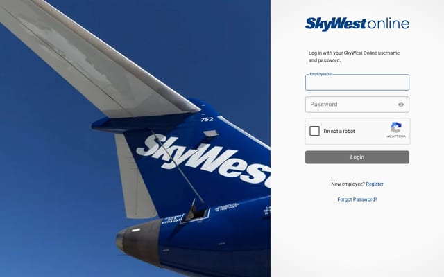 Screenshot of skywestonline.com