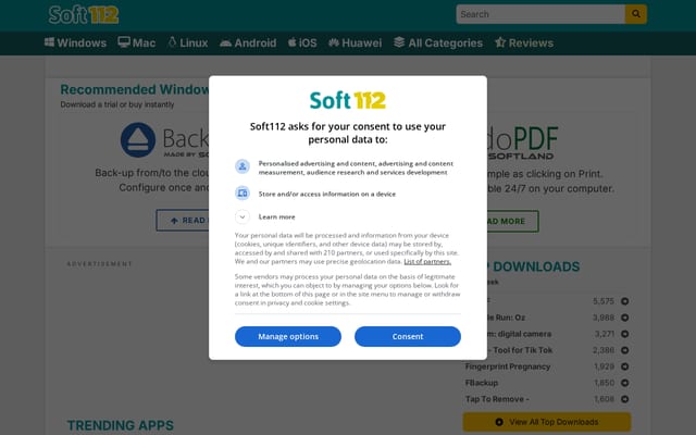 Screenshot of soft112.com