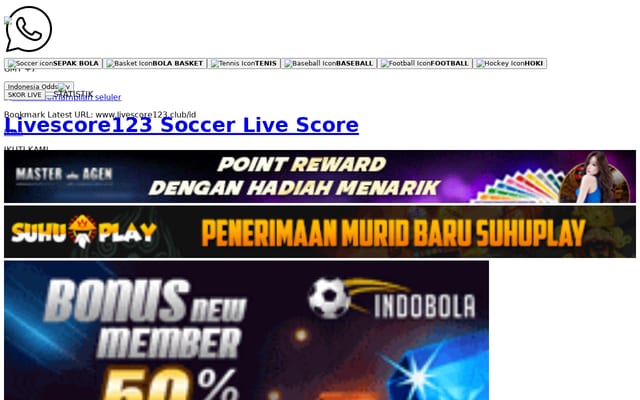 Screenshot of livescore123.club