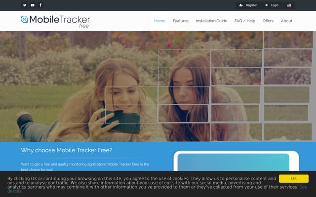 Screenshot of mobile-tracker-free.com