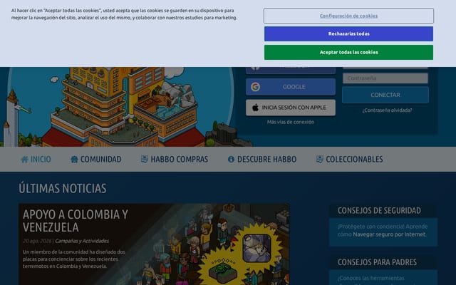 Screenshot of habbo.es