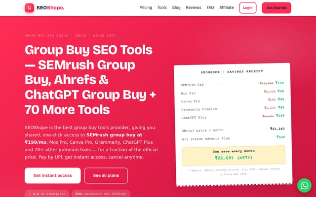 Screenshot of seoshope.com