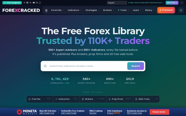 Screenshot of forexcracked.com