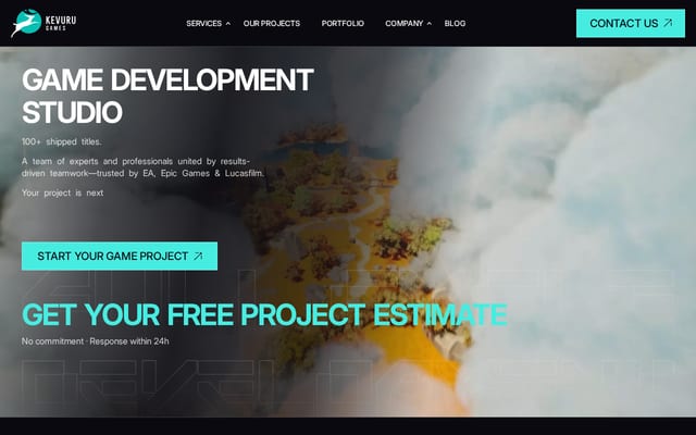 Screenshot of kevurugames.com
