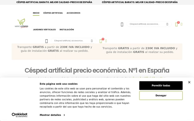Screenshot of mercacesped.es