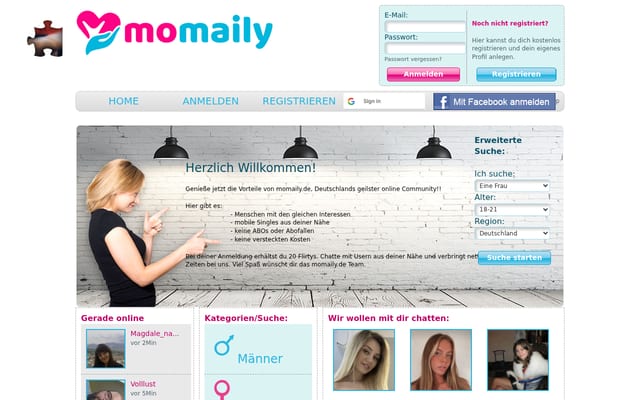 Screenshot of momaily.de