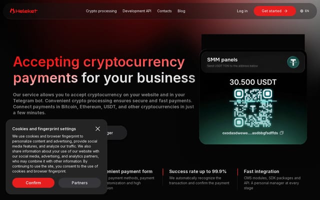 Screenshot of heleket.com