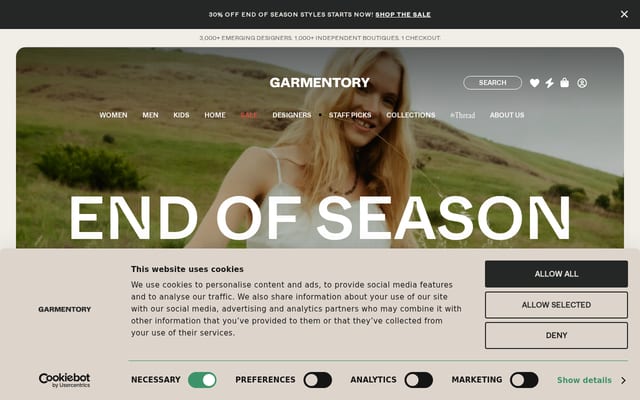 Screenshot of garmentory.com