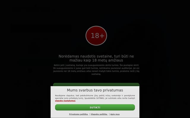 Screenshot of sensino.lt