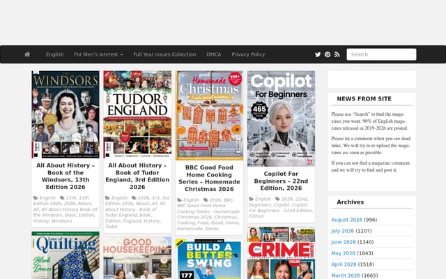 Screenshot of magdownload.org