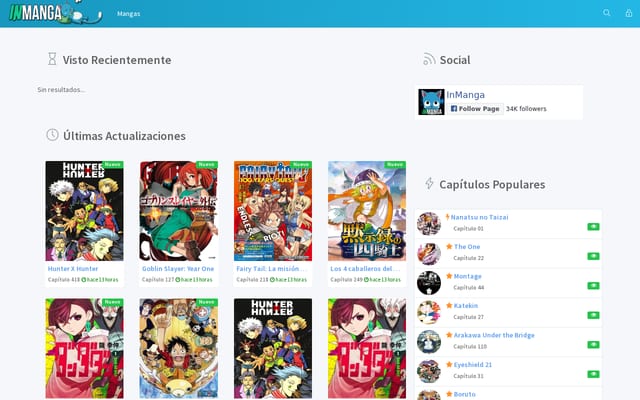 Screenshot of inmanga.com