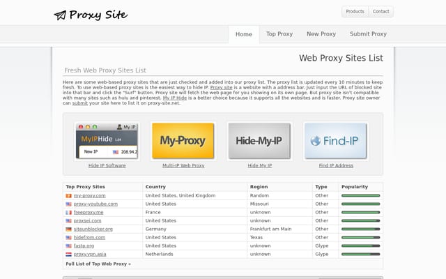 Screenshot of proxy-site.net