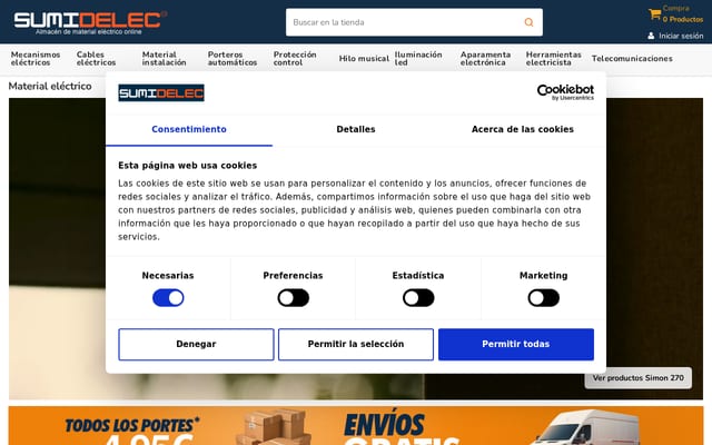 Screenshot of sumidelec.com